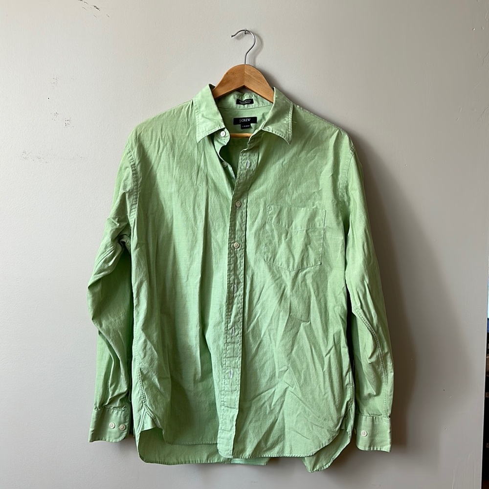 Men’s j.Crew light green cotton button down